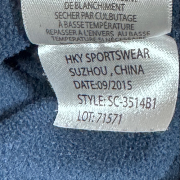 Official Merch FCB FC Barcelona Men’s Grey/Blue Hoodie Sweatshirt Size Small - Picture 12 of 12